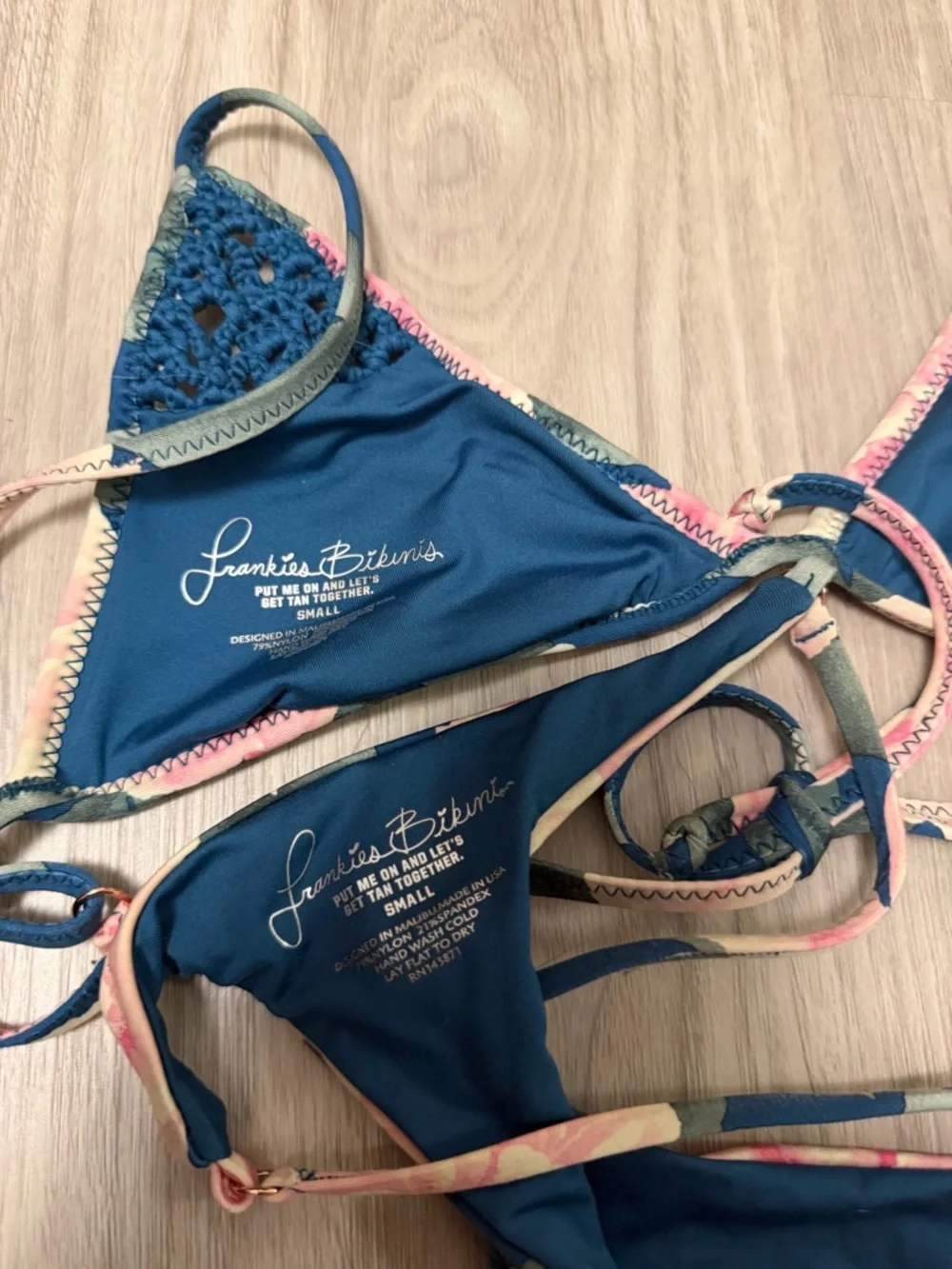 Frankie’s Bikinis Pink Peony SET